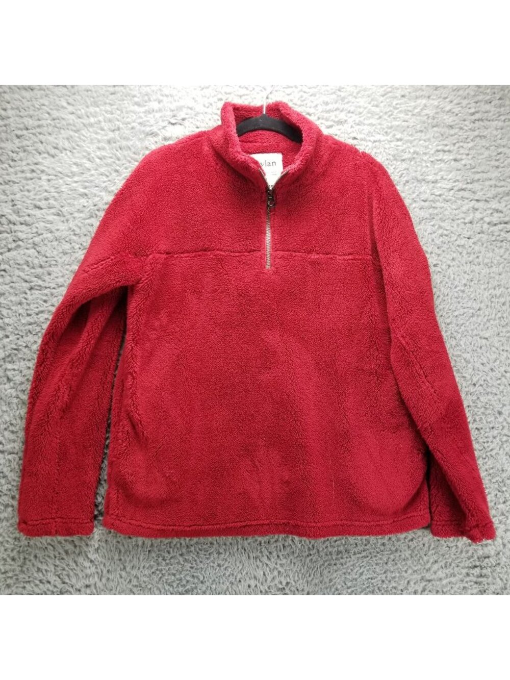 Dylan Shirt Womens Small Red Fleece 1/4 Zip Polyester Pullover Sweatshirt